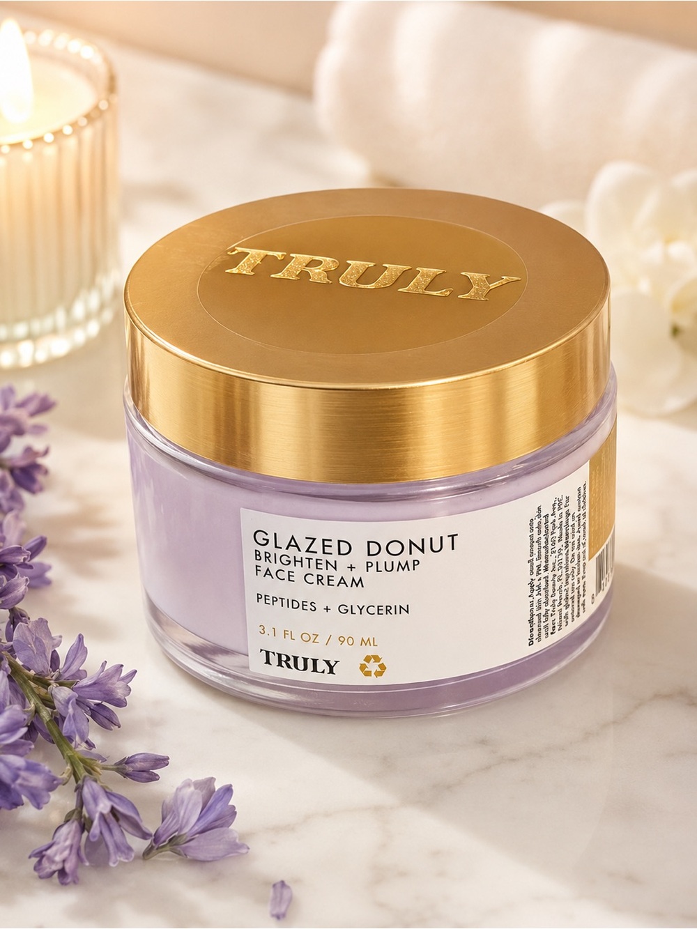 TRULY Glazed Donut Brighten + Plump Face Cream | 3.1 oz / 90 mL ✨ SEALED